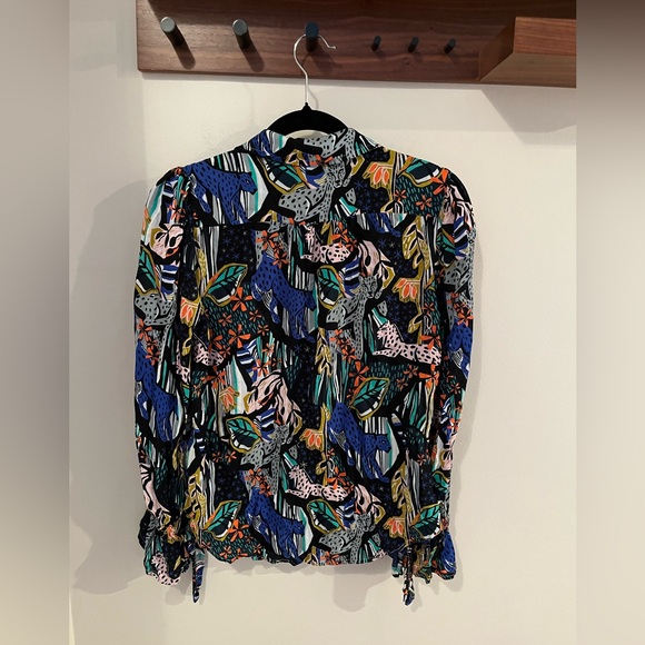 ANTHROPOLOGIE Maeve Masha Volnova Carmiel Buttondown Top sz 2 - Picture 7 of 9